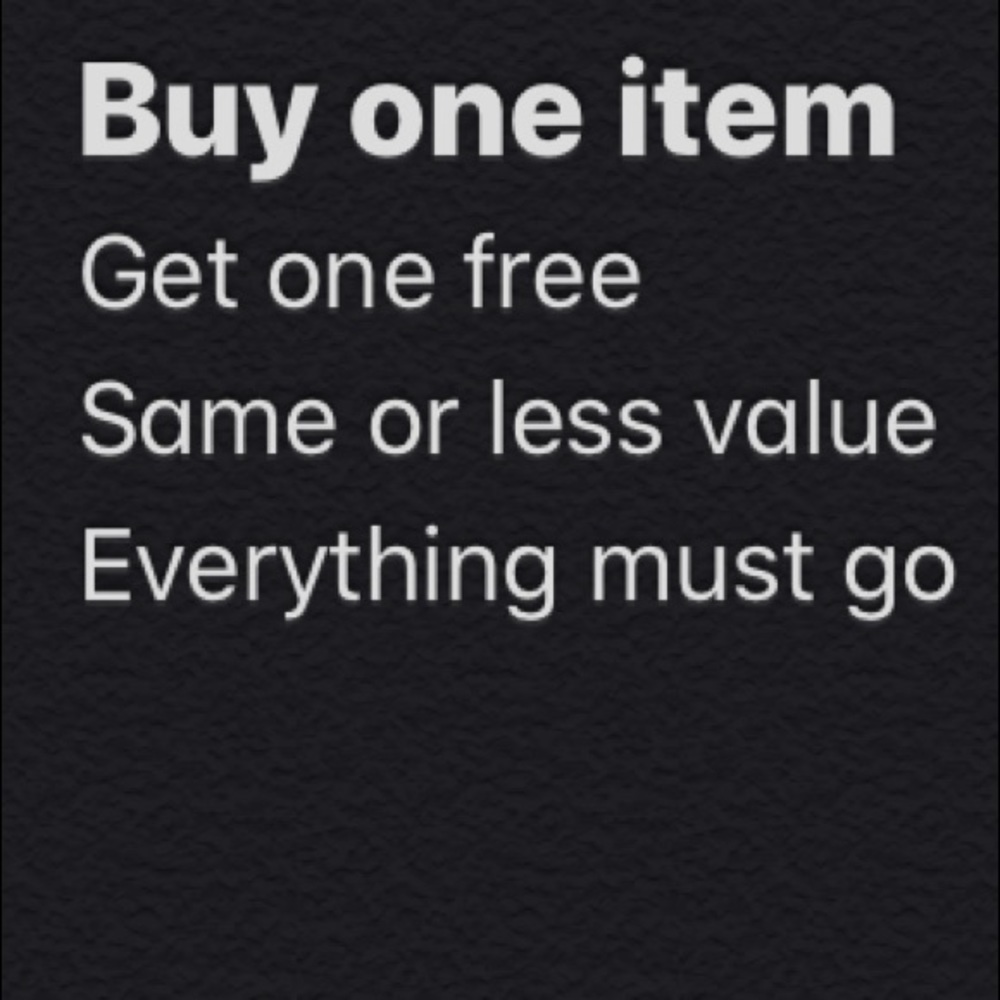 Buy one item and message me the one you’d like